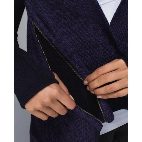 Lululemon Wrap It Up Merino Wool Sweater in Black Grape/Going Grape - Picture 11 of 15